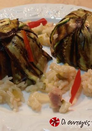 Φωτογραφία της συνταγής Risotto στο «κλουβί με τις τρελές» Τις μελιτζάνες…