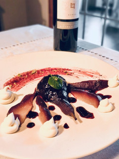 Una foto de Peras al vino