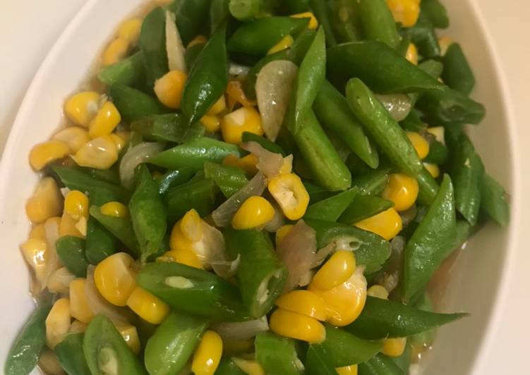 Resep Tumis buncis jagung manis Lezat