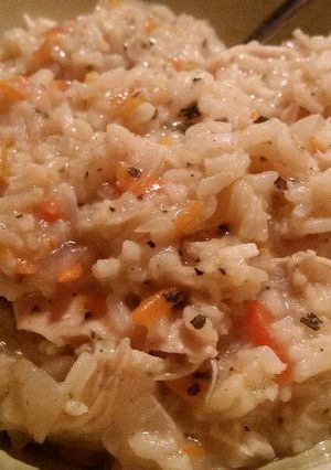 A picture of Tricia's Chicken and Rice Get Well Soup.