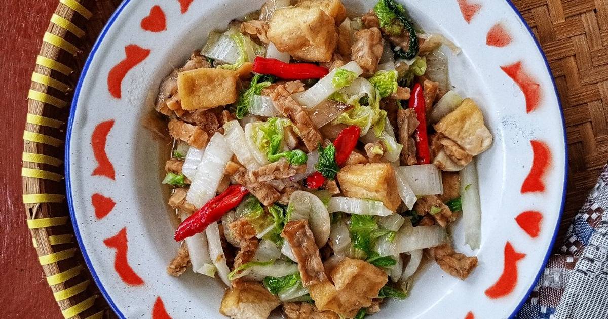 Resep Tumis Tahu Tempe Sawi Putih Favorit Bunda