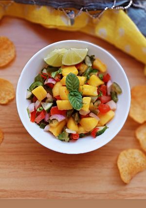 A picture of Mango salsa.
