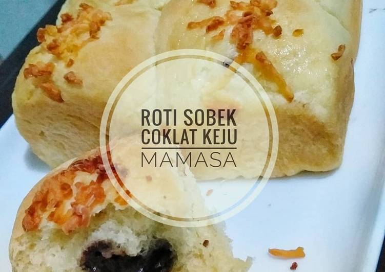 Roti sobek coklat keju lembut