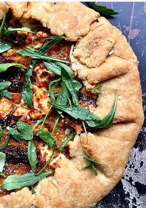 A picture of Roasted butternut squash galette.