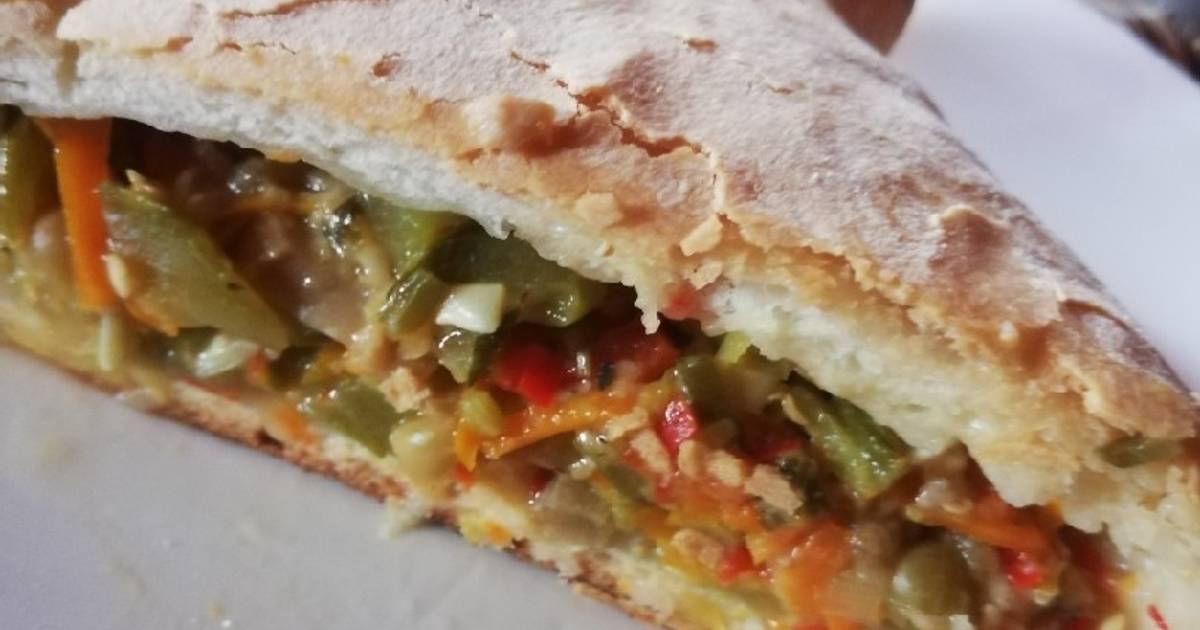 Calzone de verduras al Wok