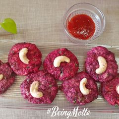 A picture of Airfried Dahi Beetroot Kebabs.
