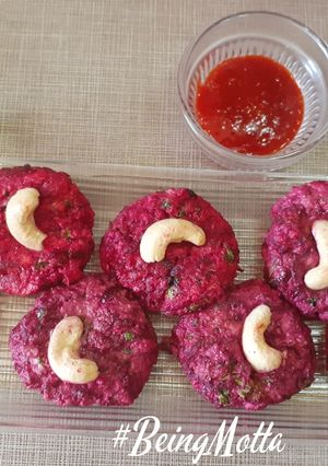 A picture of Airfried Dahi Beetroot Kebabs.