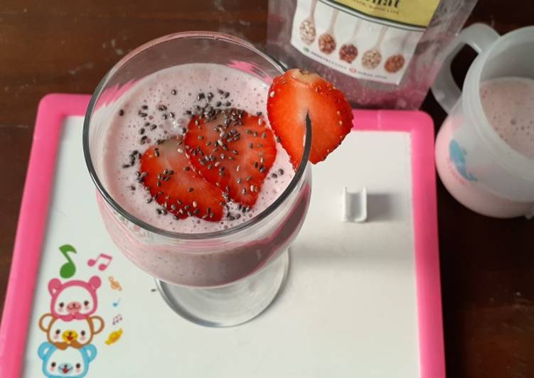 Resep Strawberry smoothies, Sempurna