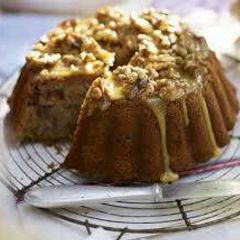 A picture of Honey nuts cake.