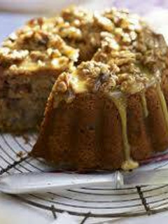 A picture of Honey nuts cake.