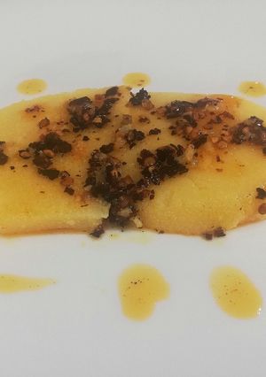 A picture of Polenta with Olive Oil, Garlic, and Red Pepper Flakes.