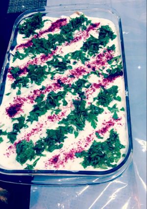 صورة لوصفة فتة باذنجان