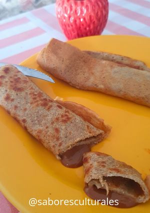 Una foto de 🍴Panqueque con harina de sorgo, integral y maicena 🥞