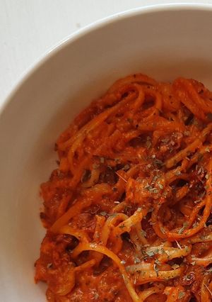 Φωτογραφία της συνταγής Μακαρόνια alfredo με πάστα ντομάτας