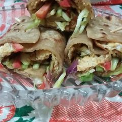 A picture of Egg paratha roll.