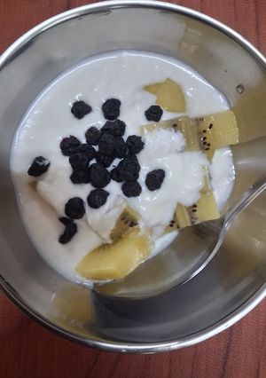奇異果藍莓優格 的食譜成品照片