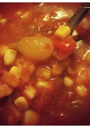 A picture of Spicy Shrimp and Corn Soup.