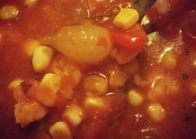 Recipe of Ultimate Spicy Shrimp and Corn Soup