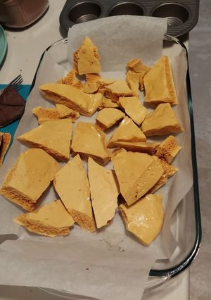 A picture of Honeycomb candy.