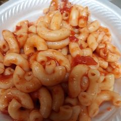 A picture of Macaroni and San Marzano Tomatoes.