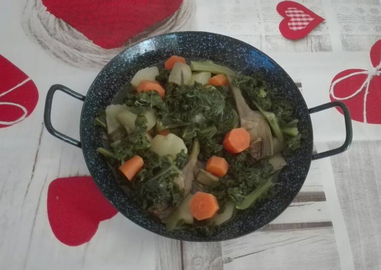 Kale con ricas verduras