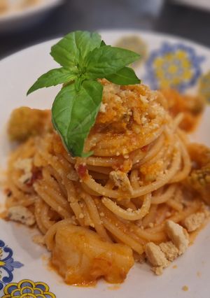A picture of Risotto-Style Spaghetti with Romanesco and Pancetta.