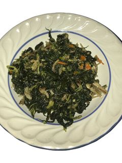 Foto resep Tumis Teri Daun Singkong