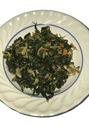Foto resep Tumis Teri Daun Singkong