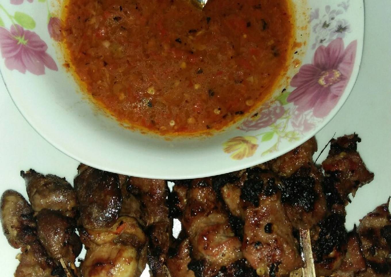 Sate babi plecing