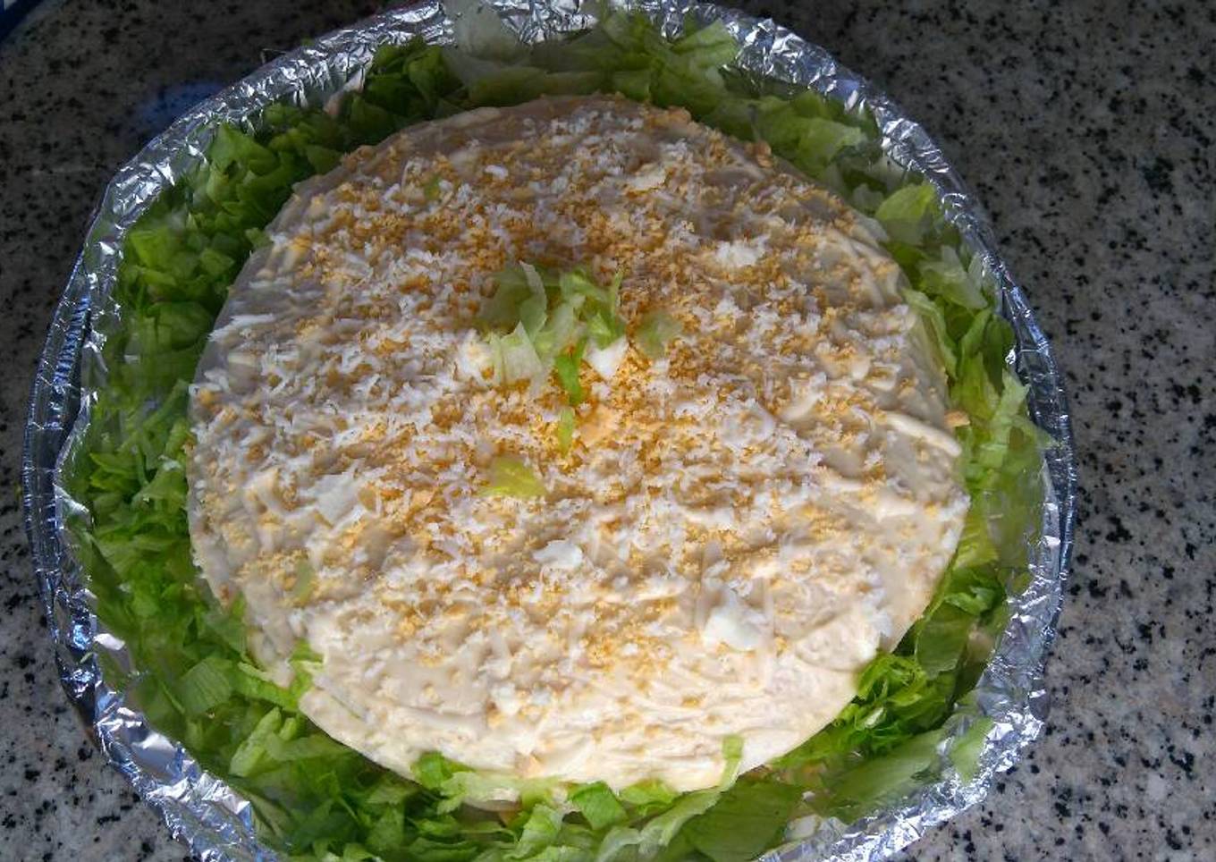 Pastel vegetal de tortitas mexicanas