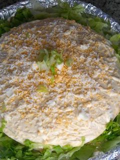 Una foto de Pastel vegetal de tortitas mexicanas