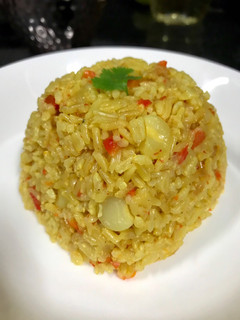 Una foto de Arroz a la jardinera con arroz integral