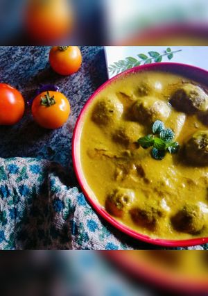 A picture of Jackfruit kofta curry.