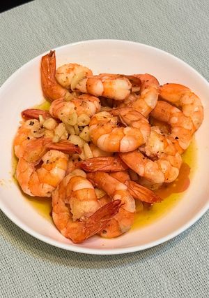 橄欖油蒜蝦仁 的食譜成品照片