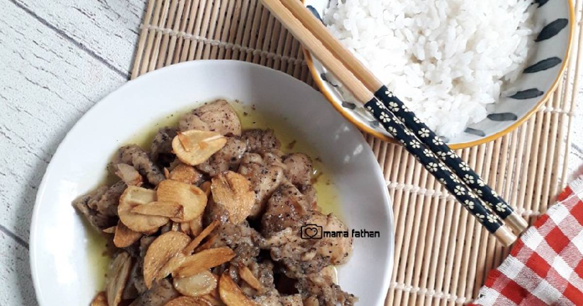 Resep Gai pad gratiem aka ayam bawang putih masak thai oleh Mama fathan ...