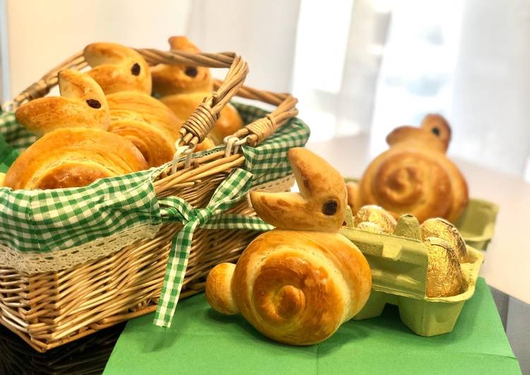 A révélé le secret de la recette Brioches Lapins de Pâques à la maison