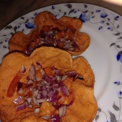 A picture of Masala papad.