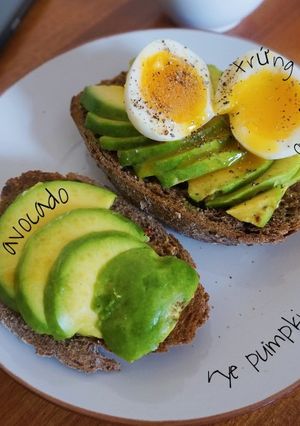 Hình của món Bánh mì trái bơ (Eat clean holic).