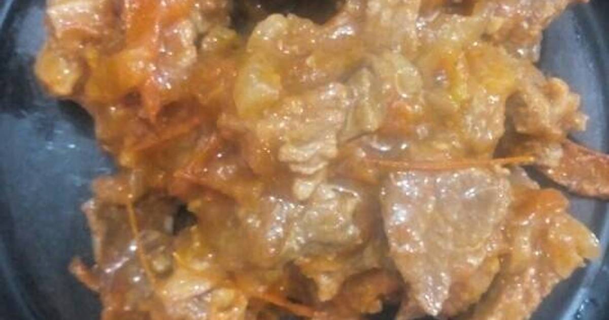 Wet fried beef Recipe by verona Cookpad