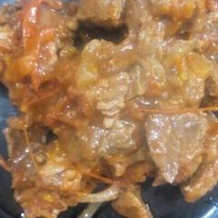Wet fried beef A picture of Wet fried beef.