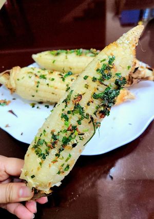Hình của món Bắp nếp nướng mỡ hành.