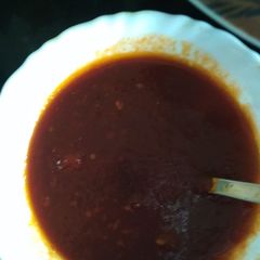 Tomato chutney with jaggery A picture of Tomato chutney with jaggery.