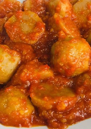 Foto resep Baso saos pedas