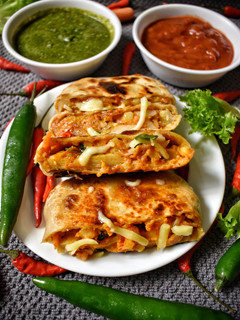 A picture of Veg Mughlai Paratha.