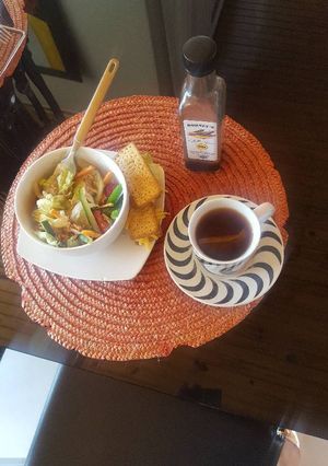 A picture of Tuna salad with Provitas and cheddar cheese.