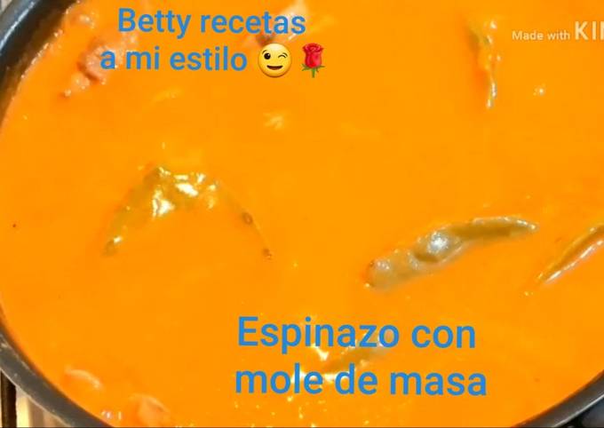 Espinazo con mole de masa Receta de Betty recetas a mi estilo- Cookpad