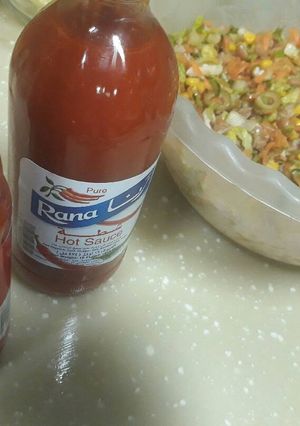 صورة لوصفة سلطة الفاصوليا بالتونه الحارة و اللذيذة 😋