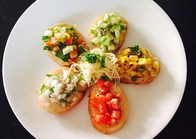 Easiest Way to Prepare Jamie Oliver Bruschetta (Different toppings)