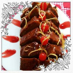 A picture of Honey and ginger glazed pumpkin bread.