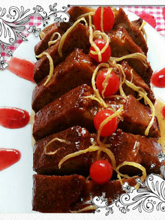 A picture of Honey and ginger glazed pumpkin bread.